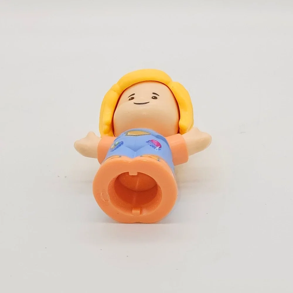 Fisher-Price Little People Figure Unisex OS Blue Orange Girl in Overalls 2022